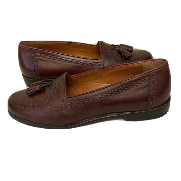 CABLE & CO Tassel Loafers Cordovan Shoes Size 9.5 Made In Italy - Picture 2 of 12